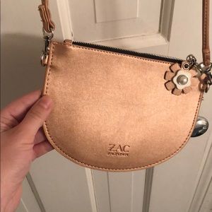 Zac by Zac Posen small strap purse. Metallic rose